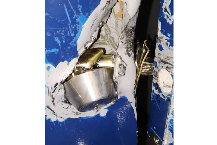 Thieves have damaged locks at the Art Holding Memorial Arena in Chase five times lately. (Facebook image)