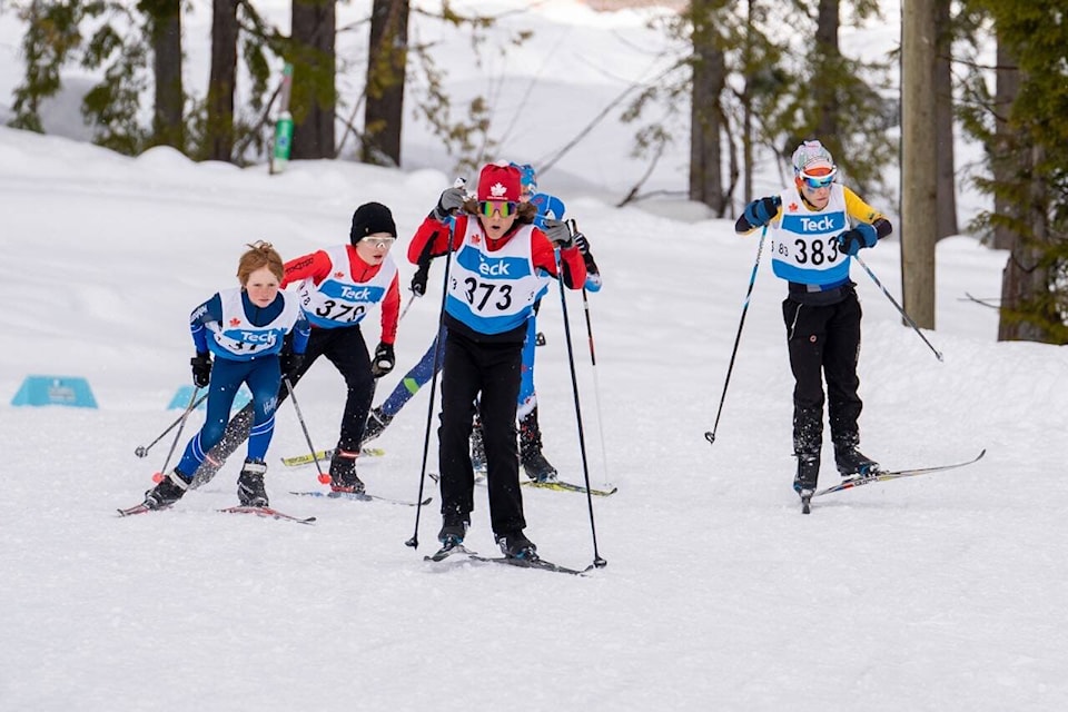 Samuel Poulin and Wyatt Castillo storming through the heats. (Maja Swannie Jacob/Revelstoke Nordic)