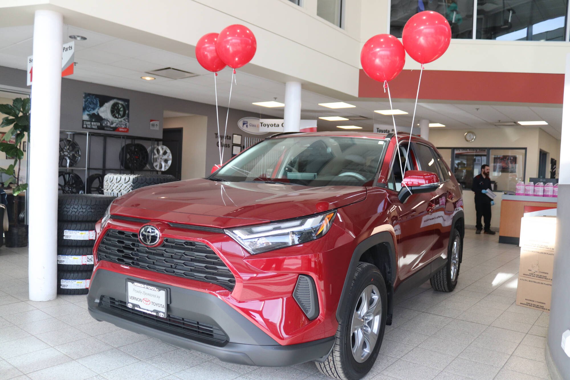 Reno and Kathy Ouano won a free 2023 Toyota Rav4 by having the winning ticket in the Knights of Columbuss annual charity appeal draw. (Brendan Shykora - Morning Star)