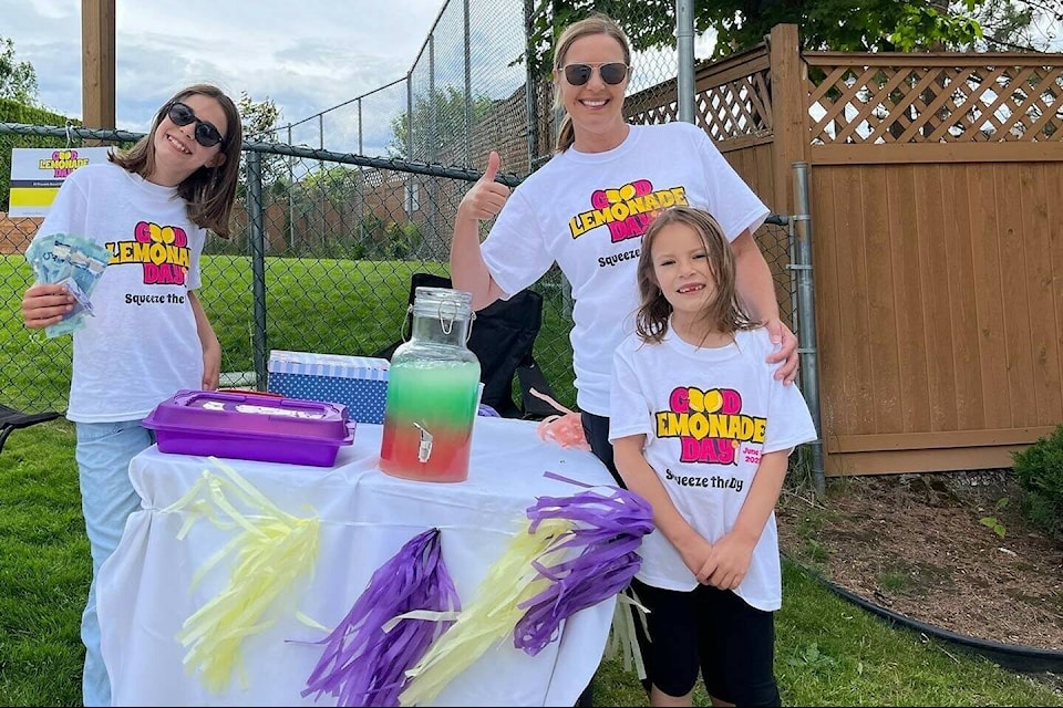 The Nunn family participates in the 2022 Good Lemonade Day initiative. (Prestige Hotels & Resorts handout photo)