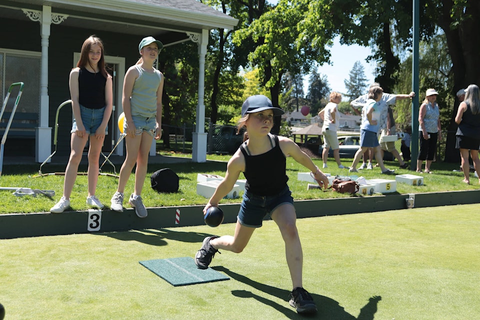 People of all ages and abilities were invited to learn the ropes of lawn bowling. (Brendan Shykora - Morning Star)