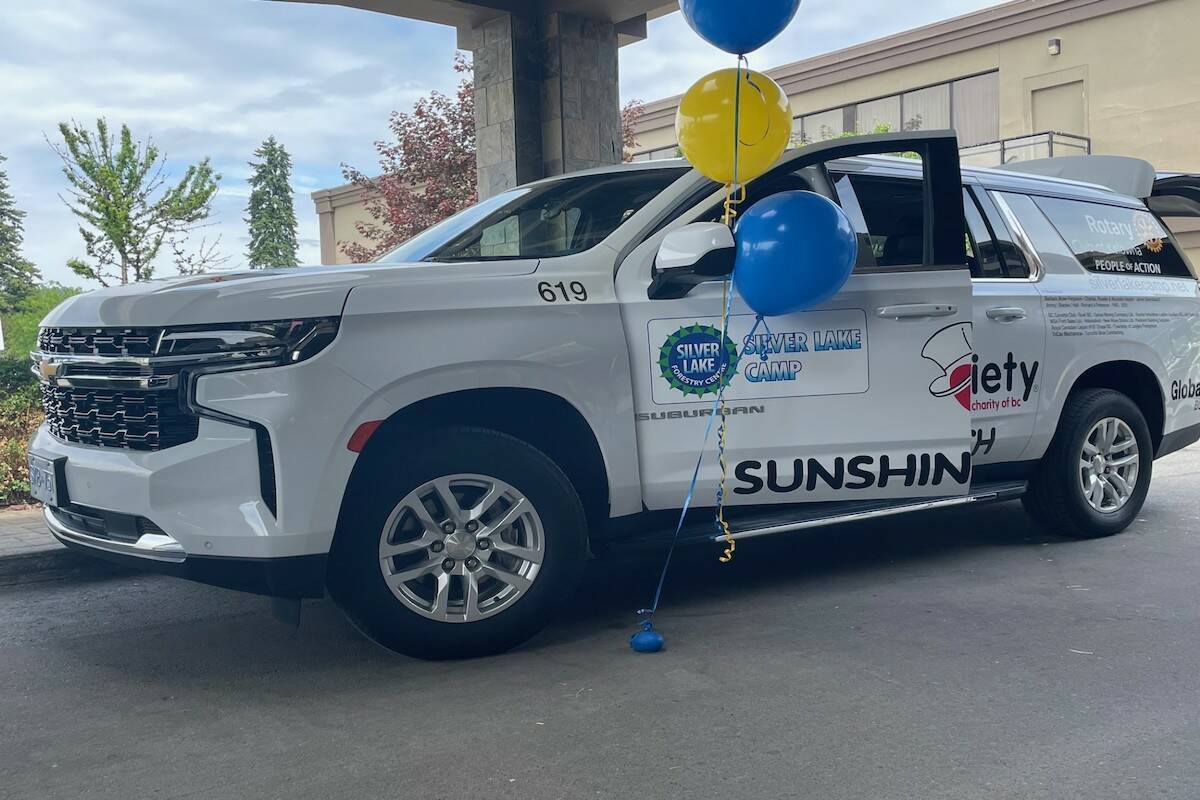 Silver Lake Forest Education Society was able to purchase a Chevrolet Suburban with help from the Rotary Club of Kelowna. (Gary Barnes/Capital News)