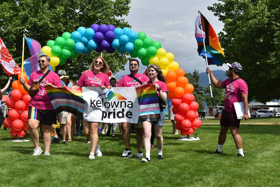 The Kelowna Pride Festival along with some speeches and a march took place in downtown Kelowna on Saturday, June 10. (Jordy Cunningham/Capital News)