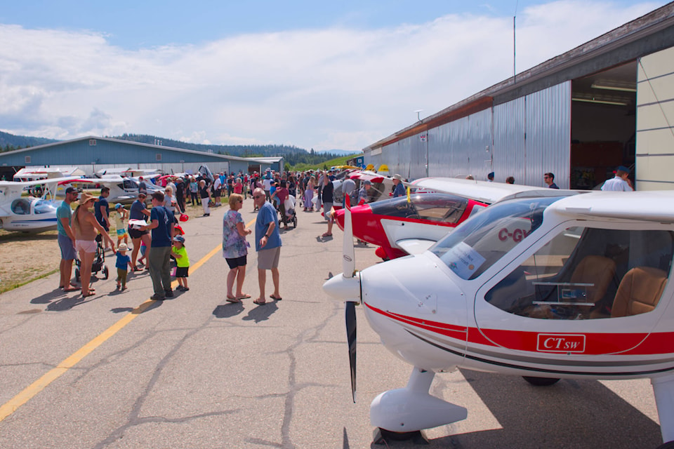Numerous aircraft were on show at the Shuswap Regional Airport Open House and Emergency Expo on Sunday, June 25, 2023. (Lachlan Labere-Salmon Arm Observer)