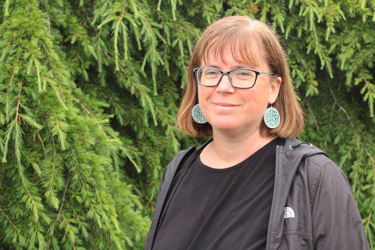 Amy Allard, lived experience coordinator with Sea Spring Mental Wellness Coalition, hopes a new initiative can empower homeless builders with new employment opportunities, reduce bike theft and create micro home for those in need. (Jake Romphf/News Staff)