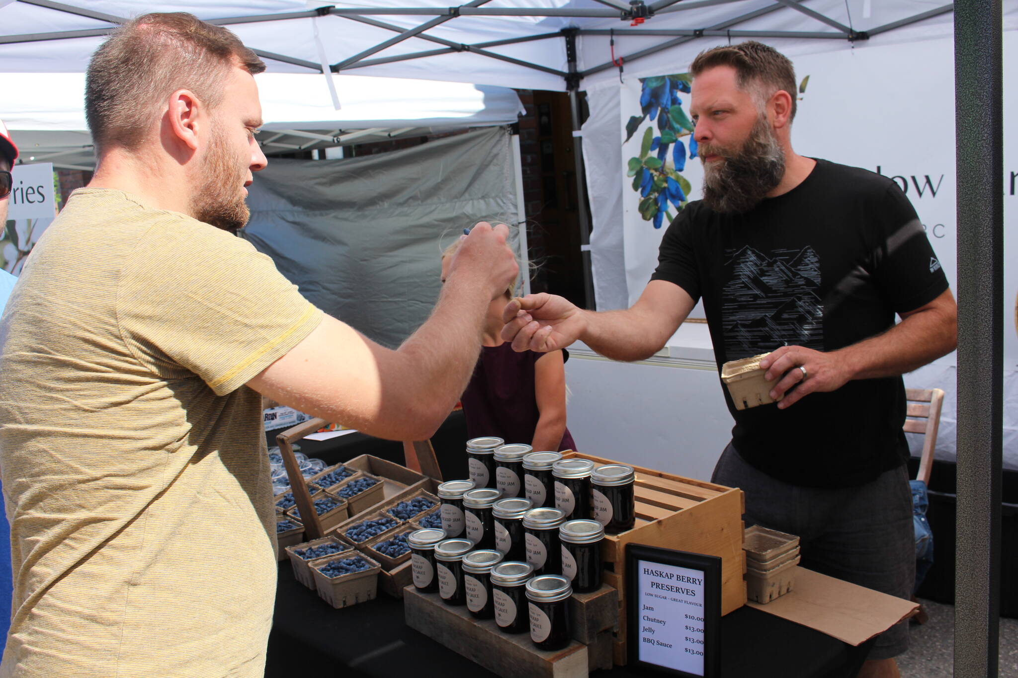 Getting people to try the berries is key according Joe Timmermans. (Zachary Delaney/Revelstoke Review)