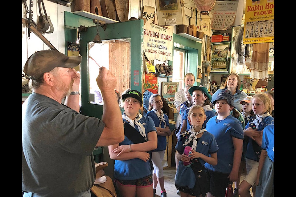 In 2018 Roger Patenaude, owner of the historic 153 Mile Store, gave local Girl Guides a tour of the store. (Angie Mindus file photo)
