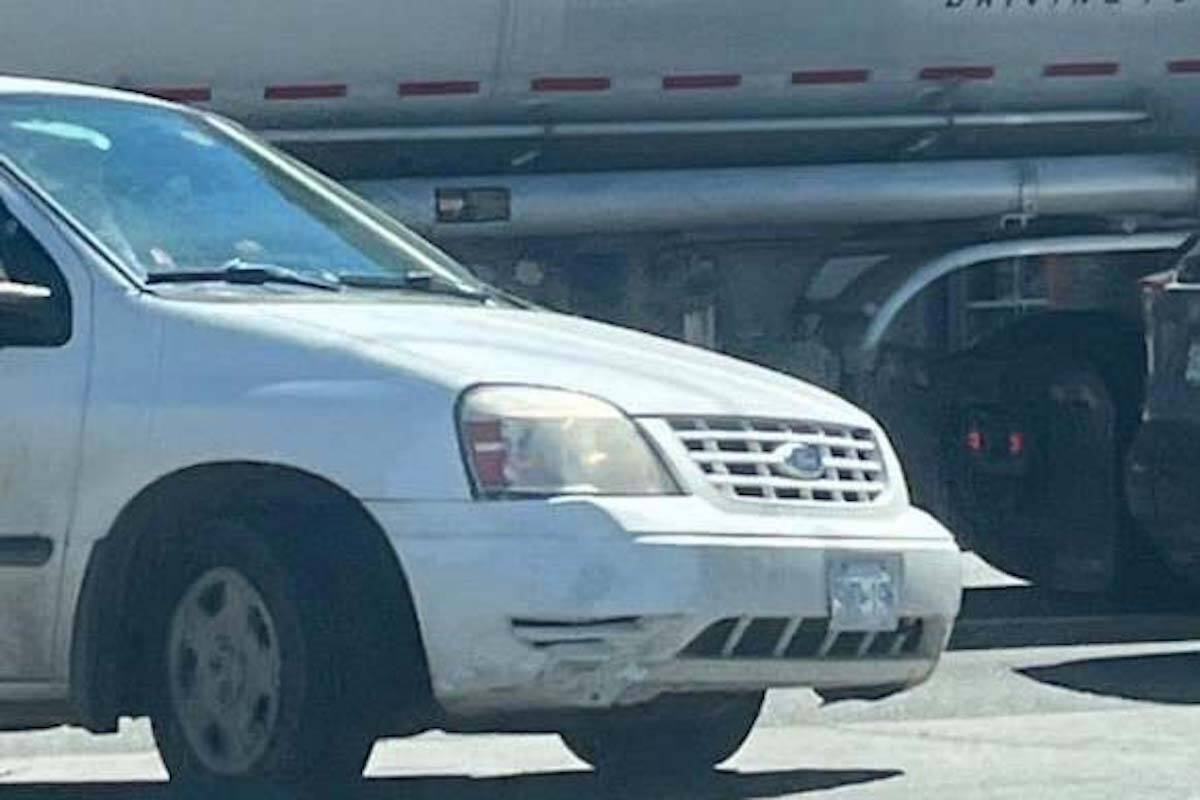 Kelowna RCMP are searching for this vehicle involved in a hit and run on July 16, 2023. (Kelowna RCMP)