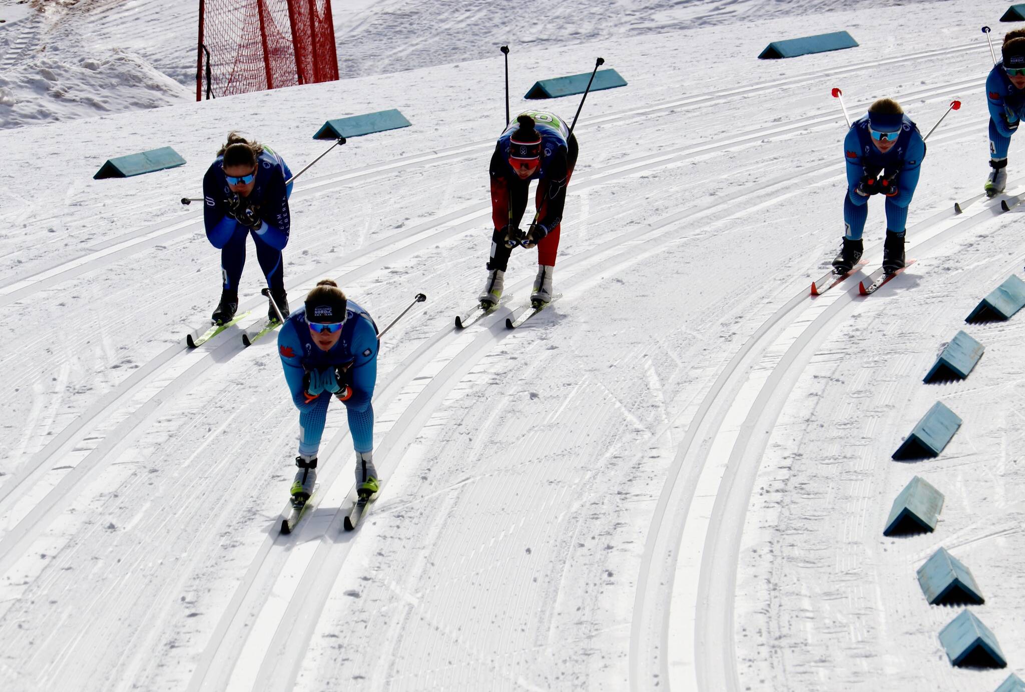 Maeve MacLeod leading her heat during her sprint races. (TeamBC)