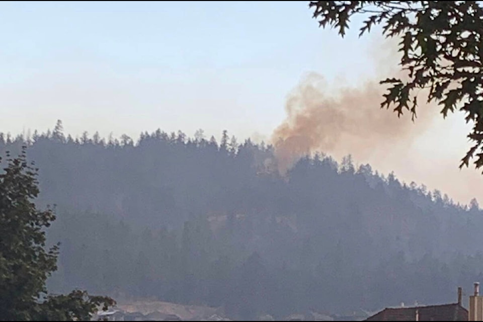 A fire has been spotted Friday morning (Aug. 18) in the Sage Glen area of Lake Country. (Debra Stephens/Facebook)