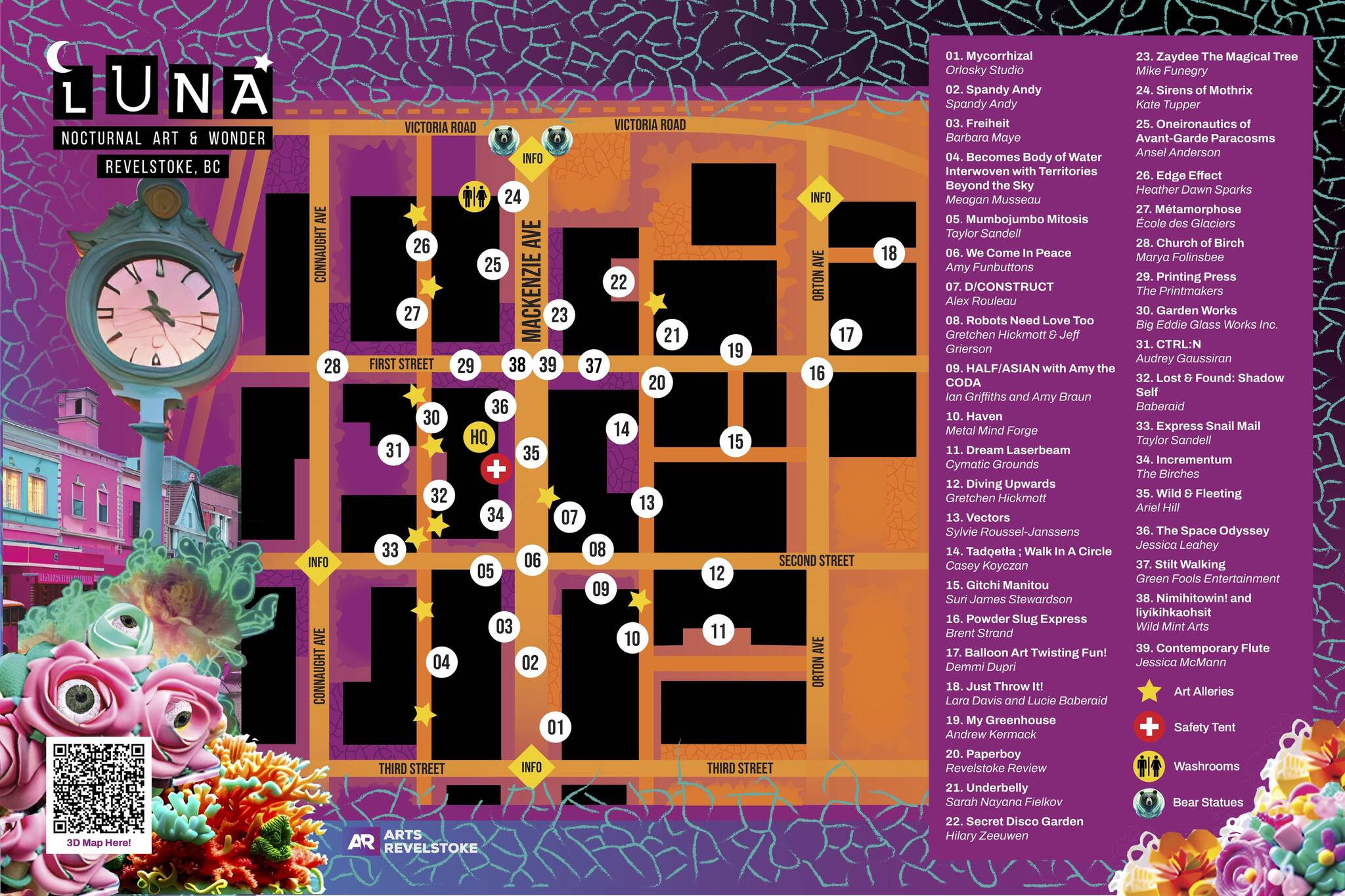 LUNA Arts map. (Arts Revelstoke)