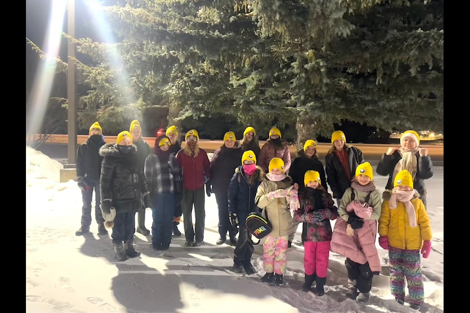 The Coldest Night Walk took place in Rimbey Feb. 3 with around 20 participants raising awareness for a good cause. (Photo submitted by Dirma Roseboom)