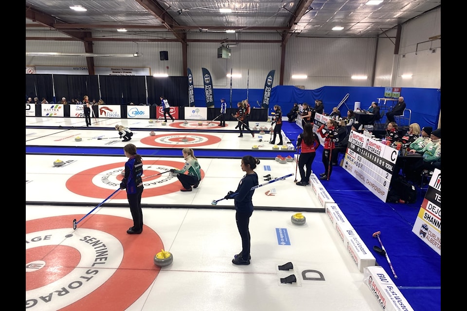 Alberta Women's Curling Championship continues in Rimbey, with day three underway. (Photo by Leah Bousfield)