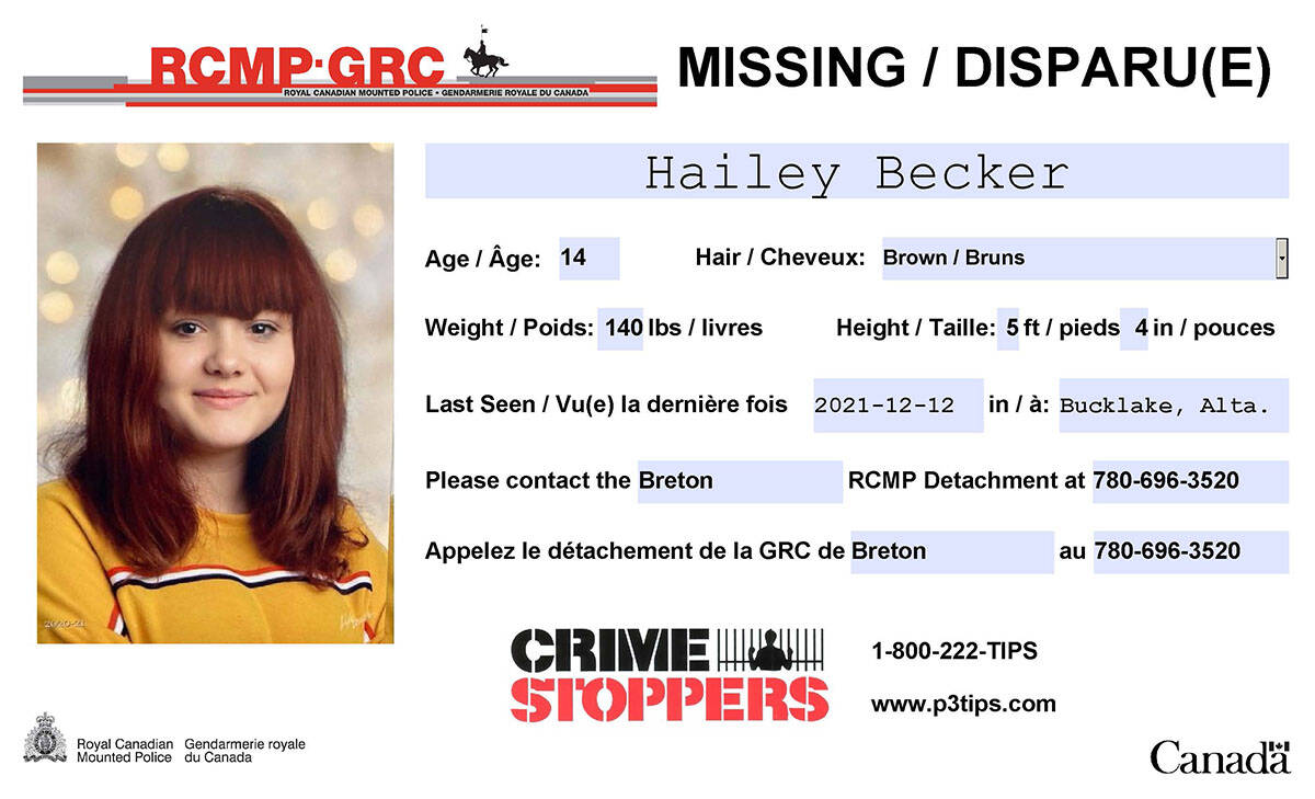 UPDATEBreton RCMP seek public assistance in locating missing youth