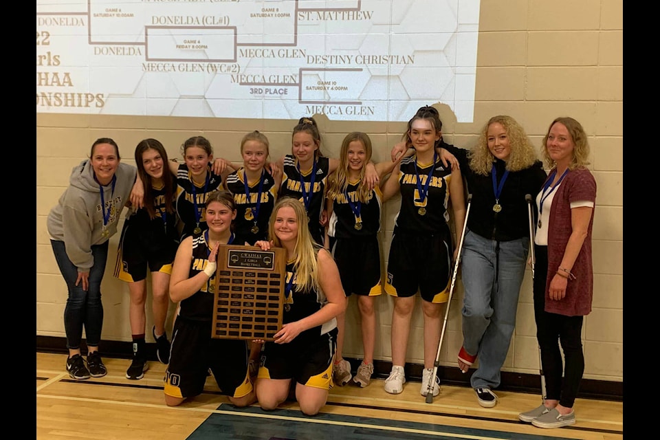 Bentley Junior A Lady Panthers won the 1J CWAJHAA Championship during the Wolf Creek Championship on March 12. (Submitted)
