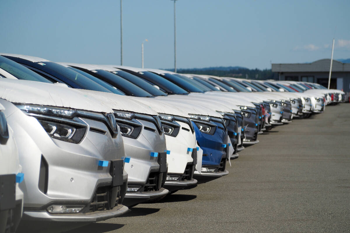 Vietnamese-made electric cars arrive at Port of Nanaimo for sale