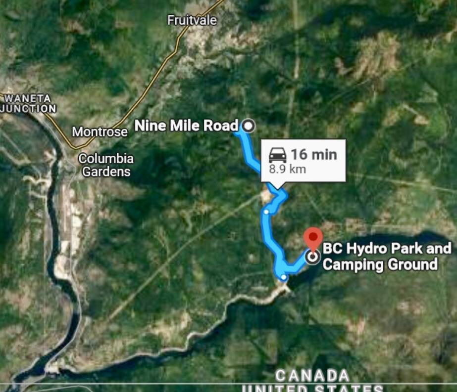Map of Nine Mile Road. Image: Google Maps