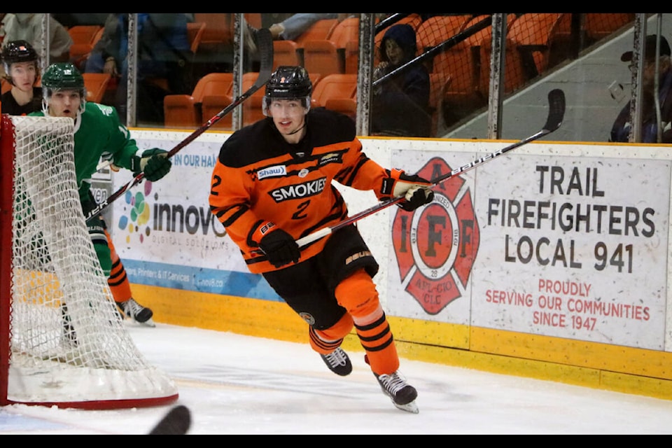 Ethan Warrener was named Trail Smoke Eaters captain for the 2023-24 season. Photos: Jim Bailey