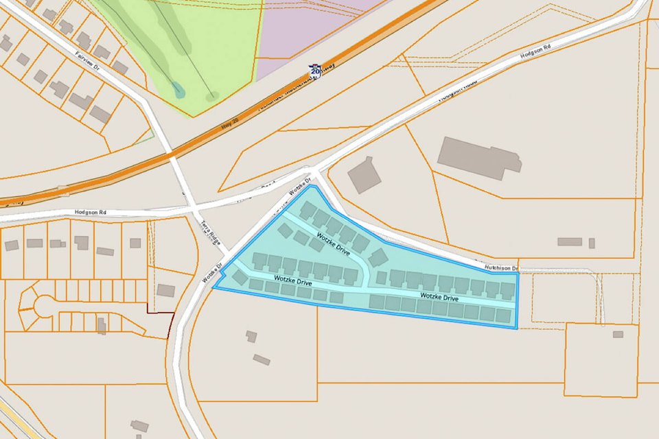 The city of Williams Lake released a map of the area that is under an evacuation order and alert. (City map)