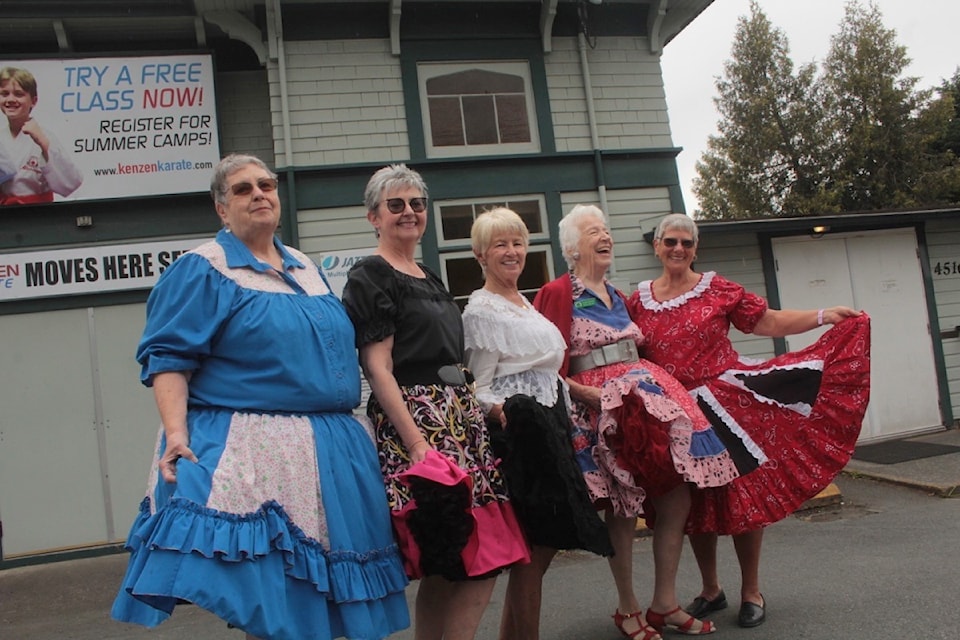 A group from the Royal Oak Women's Institute who enjoy square dance prepare for the final hurrah Aug. 28.