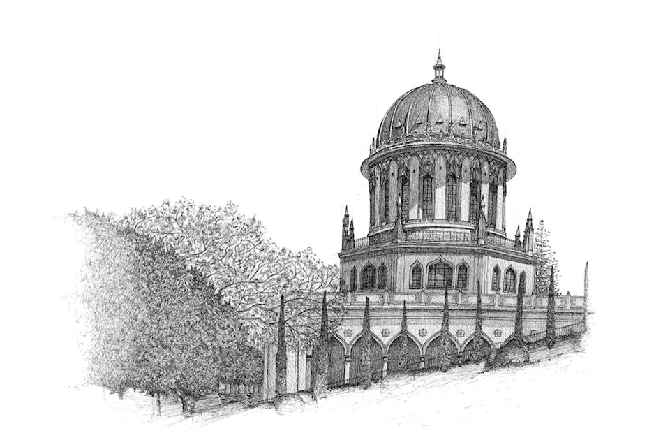 Juan Pablo – a Chilean artist and trained  industrial designer – draws detailed, black-and-white depictions of buildings and landscapes.