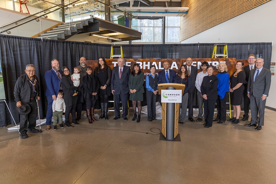 The Bhalla family at the ceremony to name Camosun College's Bhalla Centre for Trades Education and Innovation.