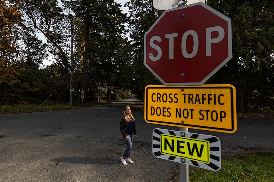 Karen Short, a concerned parent of a student who attends Cordova Bay Elementary School  says more road safety measures are needed around the school and other intersections in neighbouring areas.