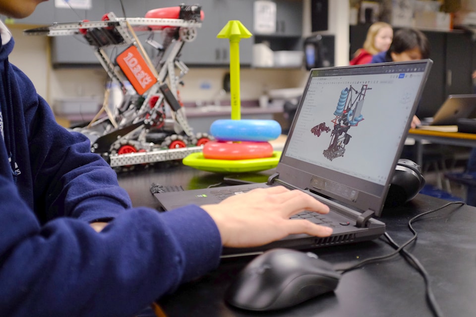 Aidan Cheung and his team designed their robot entirely on a computer program before assembling it. 