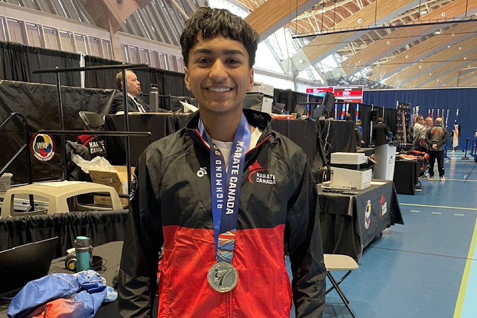 Arya Mittal claimed gold in the 16/17 year-old under 61kg kumite division. 