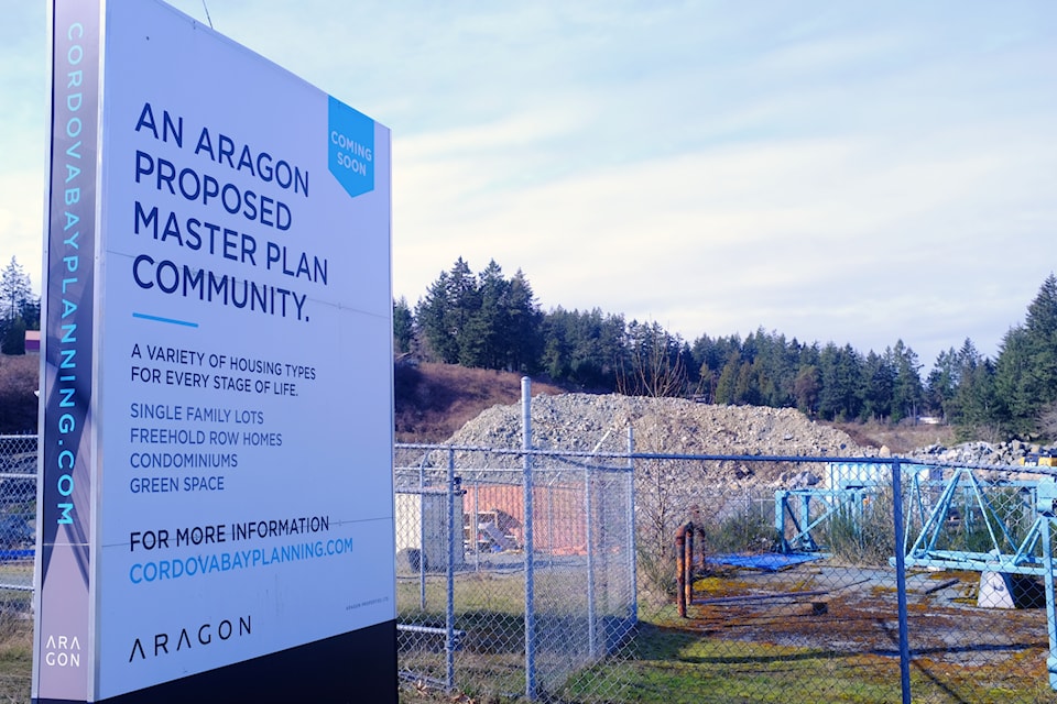 A public meeting sparked outrage among Cordova Bay residents as Aragon Properties unveiled an ambitious plan to redevelop a 26-acre former gravel pit into a 1,100-unit mixed-housing project. 