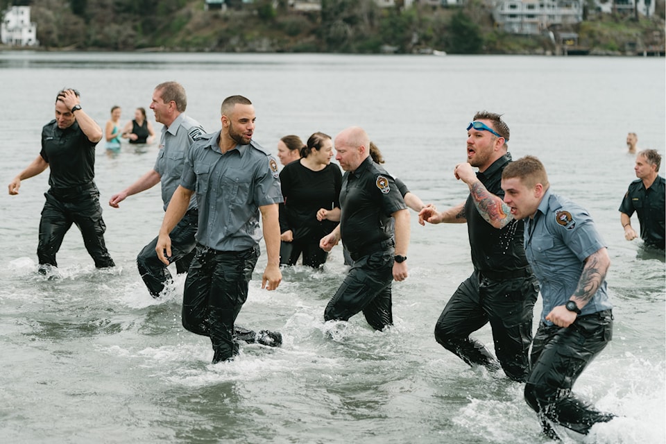 First responders from the south Island and beyond brave Saanich’s icy waters for a good cause at the 2024 Polar Plunge. 