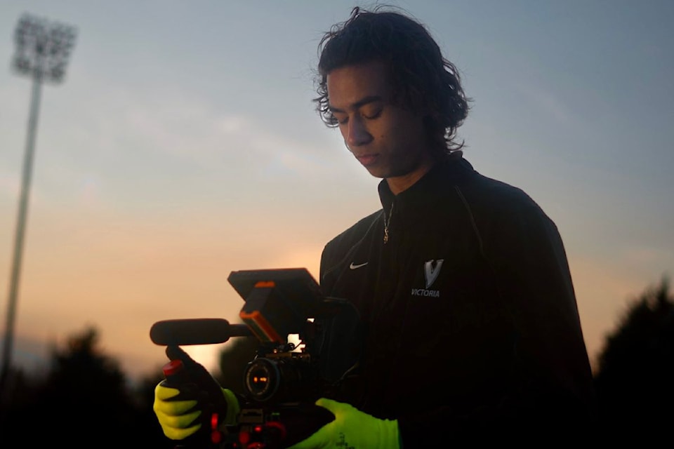 Raymond Dimmitt, a 2024 UVic philosophy graduate, hopes to strike an emotional chord with the Vikes soccer documentary.