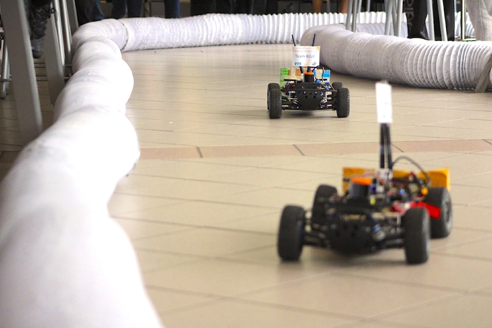 UVic engineering students on Aug. 22 raced the autonomous driving vehicles they built. 