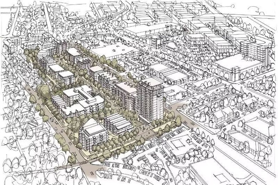 Saanich will receive $15 million from the federal government's housing accelerator fund. Shown is the Nigel Valley project that will add hundreds of affordable housing units in the district. 