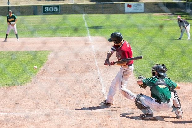 Jacob Zinn/News Staff - The Victoria Eagles' Kieran Waters readi