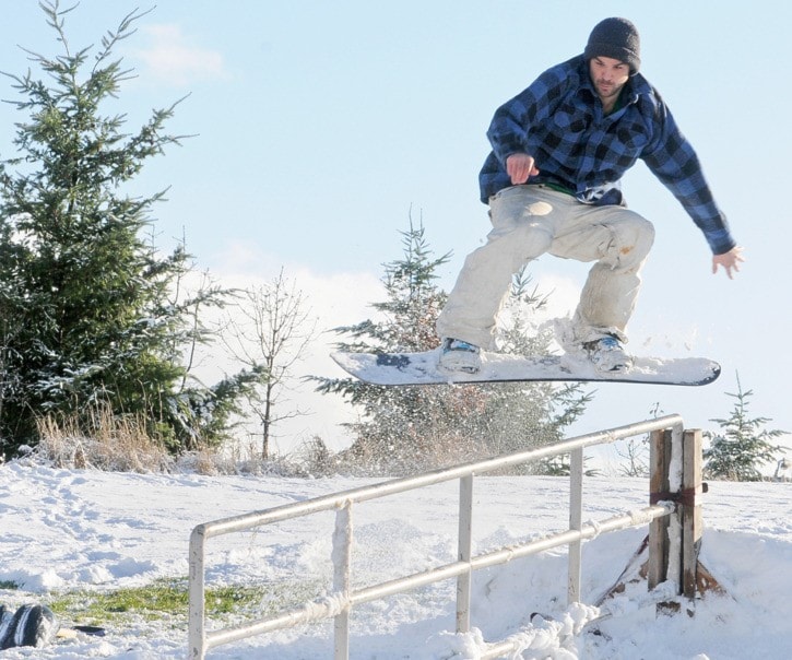 Snowboarder at Cedar Hill