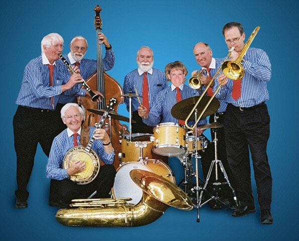 The Dixieland Express performs at the First Unitarian Church of