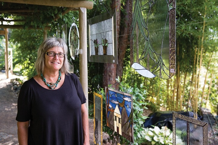 Patti Wilson's glasswork lent itself to the scenic, forested are