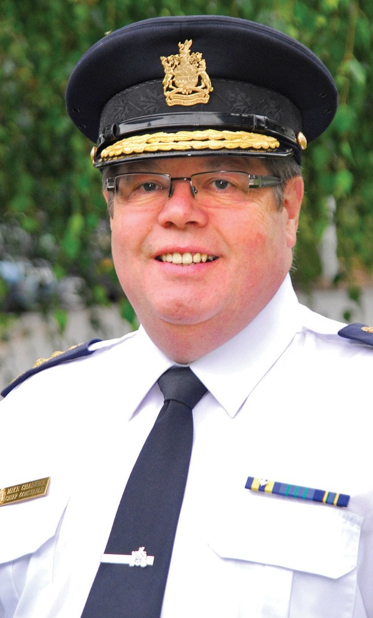 Kyle Slavin/News staff
Saanich police chief Mike Chadwick