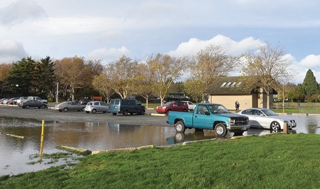 Gyro Park Parking Flooded 1