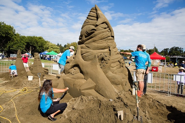 Local sand sculptors were at the Cadboro Bay Fest with some ocea