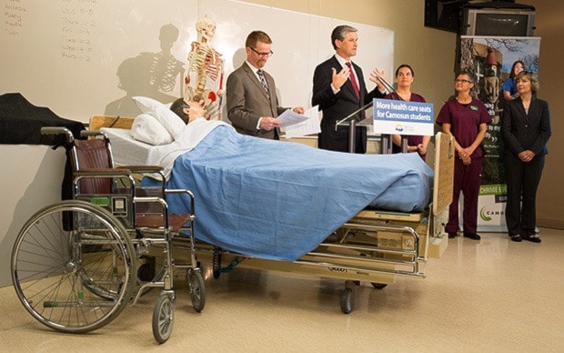 Jacob Zinn/News Staff - From left, Health Minister Terry Lake, A