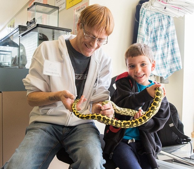 Jacob Zinn/News Staff - Rick Corbett of Rick's Reptile Rescue sh