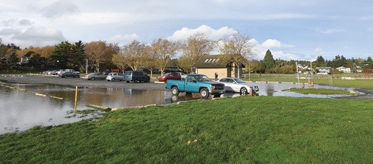 Gyro Park Parking Flooded 1