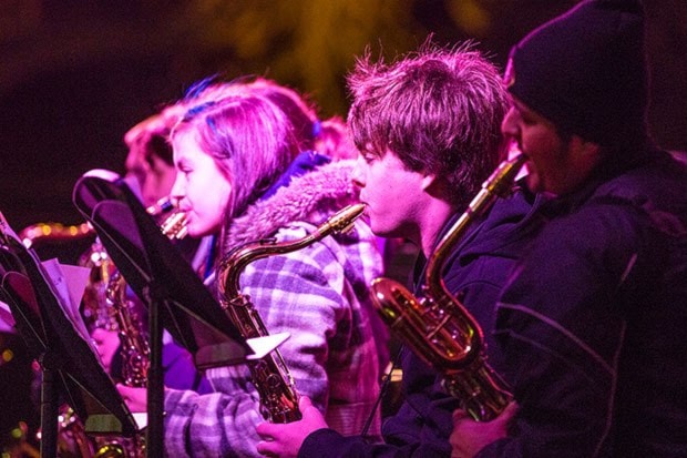 Jacob Zinn/News Staff - The Mount Douglas Jazz Band performed so