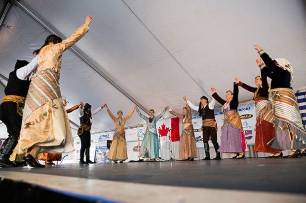 The Zéfyros Hellenic Dance Society came over from Vancouver to