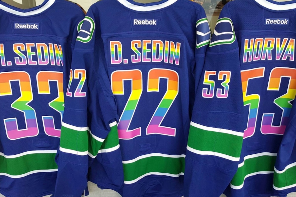 Canucks to wear themed warm-up jerseys for annual Pride night