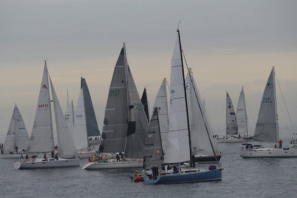 The Swiftsure International Yacht Race had a slow start Saturday morning due to light winds. (Shalu Mehta/News Staff)