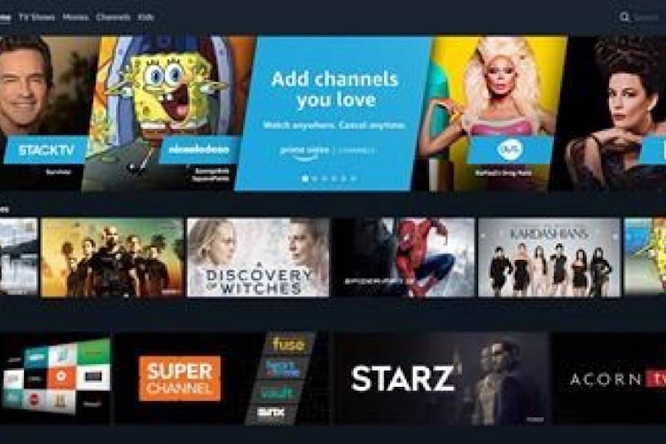 Amazon vies for a larger share of viewers with channels service akin to cable in Canada Saanich News