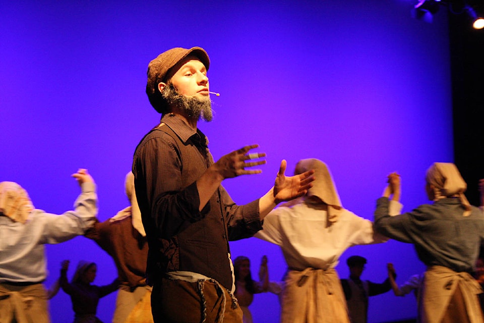 Oak Bay High’s presentation of Fiddler on the Roof runs Feb. 28 to March 7 in the Dave Dunnet Community Theatre. Showtimes are 7:30 p.m. for the Feb. 28, and 29, March 4 to 7, with a 2 p.m. matinee on March 1. (Travis Paterson/News Staff)